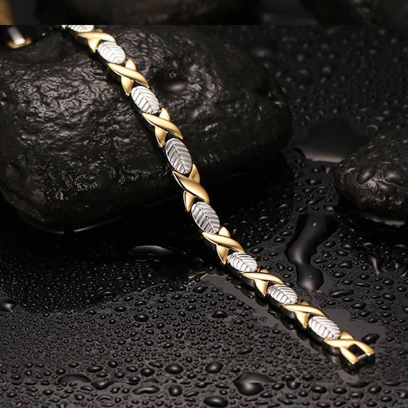 Women's Bracelet Pulsera para mujeres Steel Magnetic Bracelet Energy Stainless Steel Bracelet Women 7mm Magnetic Therapy