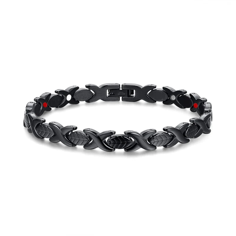 Women's Bracelet Pulsera para mujeres Steel Magnetic Bracelet Energy Stainless Steel Bracelet Women 7mm Magnetic Therapy