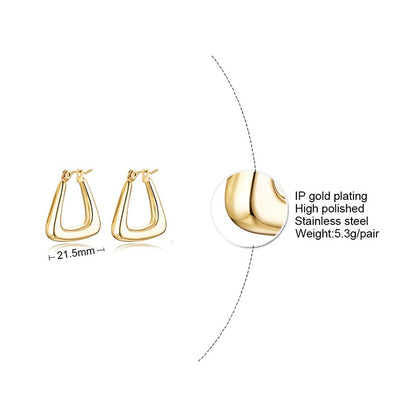 Unique Geometric Triangle Hoop Earrings for Women specs Aretes para mujeres