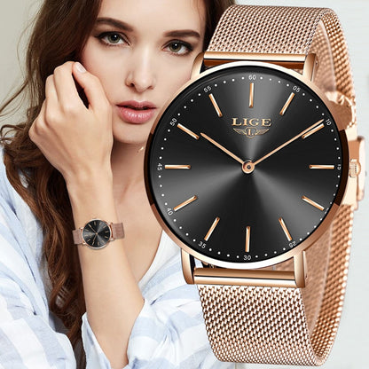 Reloj para Mujeres Rose Gold Women Watch Business Quartz Watch Ladies Female Wrist Watch Girl Clock Relogio Feminino