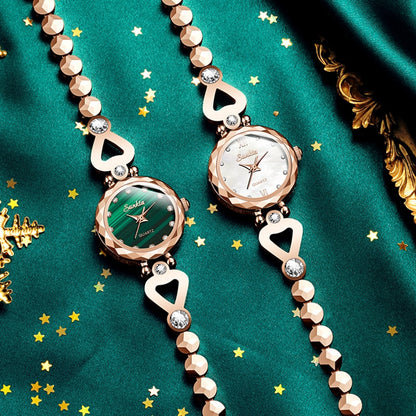 Reloj para Mujeres Fashion High-end Watch for Women Diamond Mirror Tungsten Steel Waterproof Quartz Clock Women Wristwatch