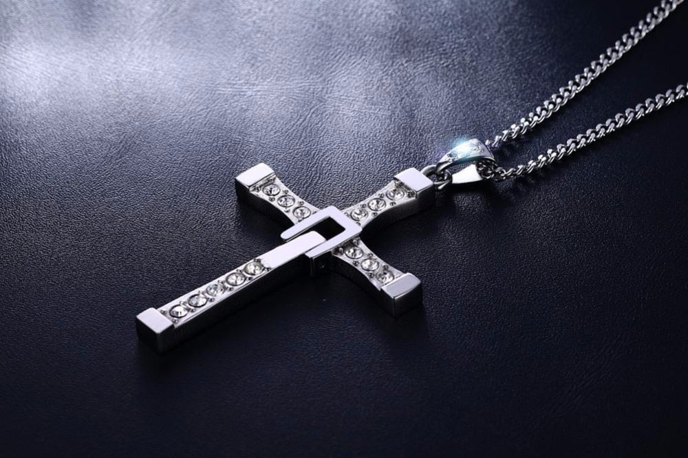 Pendiente y Collar para Hombre Men 316l Stainless Steel Cross Necklace Large Pendant 