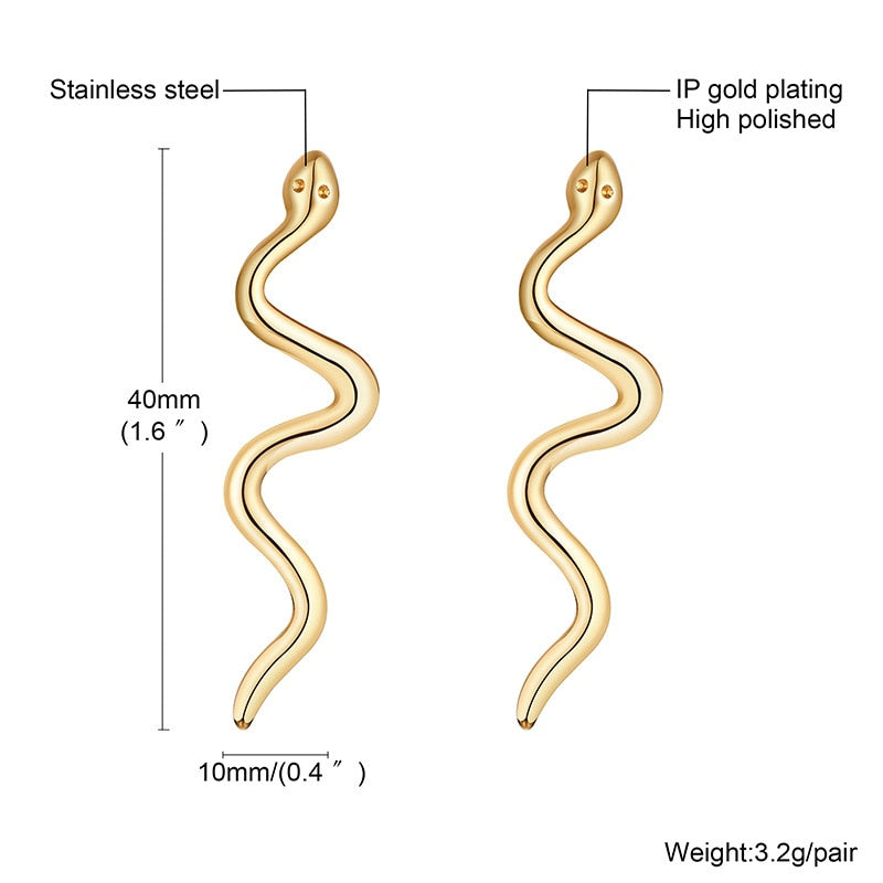 Aretes para mujeres Snake Shaped Earrings for Women