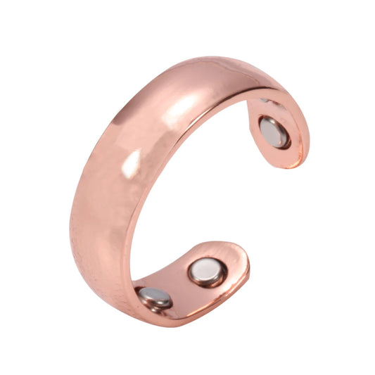 Anillo para Hombres o Mujeres Ring for Men or Women Pure Copper Rings Magnetic 6mm Adjustable Open Cuff Finger Rings