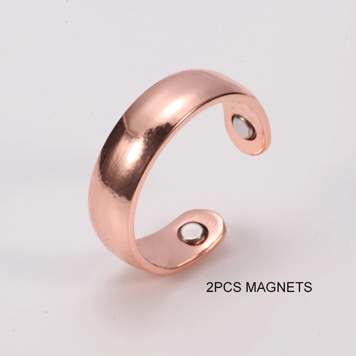Anillo para Hombres o Mujeres Ring for Men or Women Magnetic Ring Mens Simple Adjustable Ringer Cuff Copper Rings