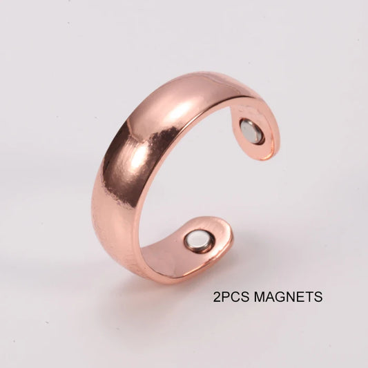 Anillo para Hombres o Mujeres Ring for Men or Women Magnetic Ring Mens Simple Adjustable Ringer Cuff Copper Rings