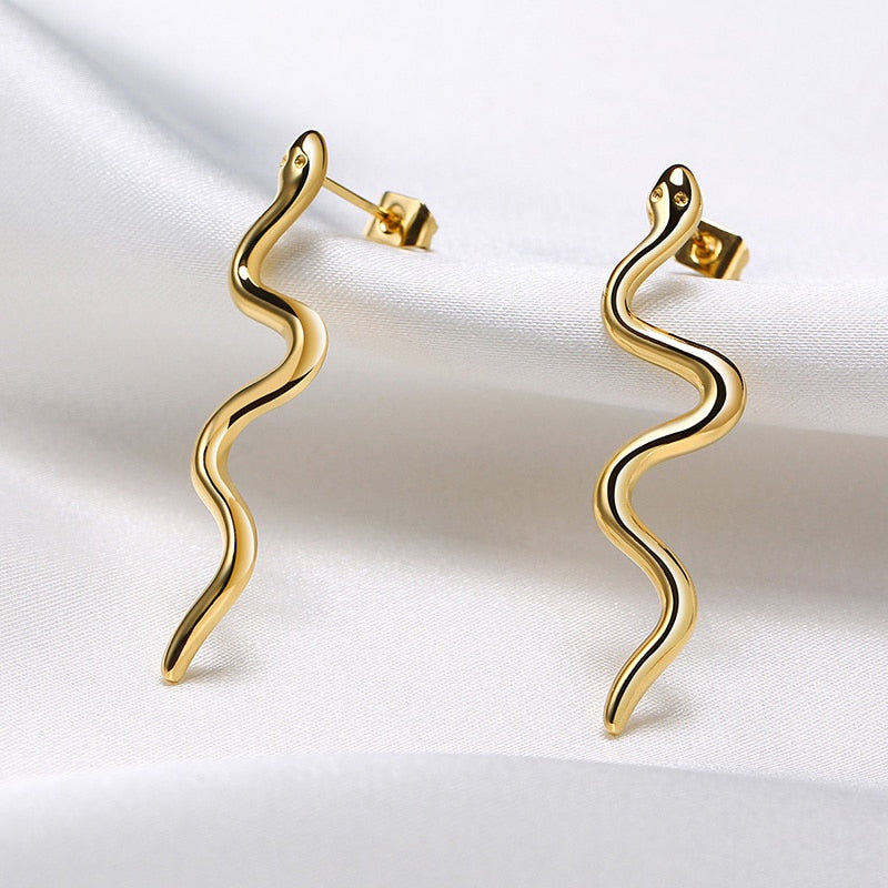 Aretes para mujeres Snake Shaped Earrings for Women photo