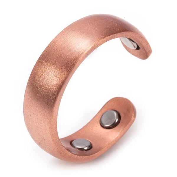 Anillo para Hombres o Mujeres Ring for Men or Women Pure Copper Rings Magnetic 6mm Adjustable Open Cuff Finger Rings