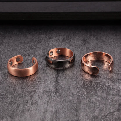Anillo para Hombres o Mujeres Ring for Men or Women Magnetic Ring Mens Simple Adjustable Ringer Cuff Copper Rings