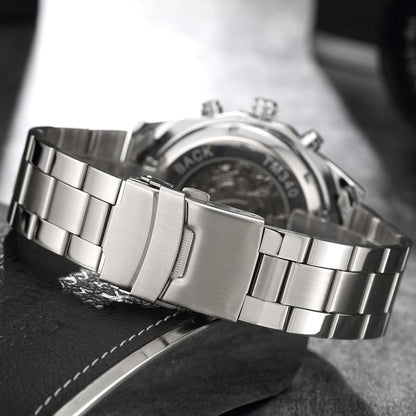Reloj para Hombre Men Skeleton Automatic Mechanical Watch Stainless Steel Self-wind Wrist Watch Men Clock Relogio Masculino