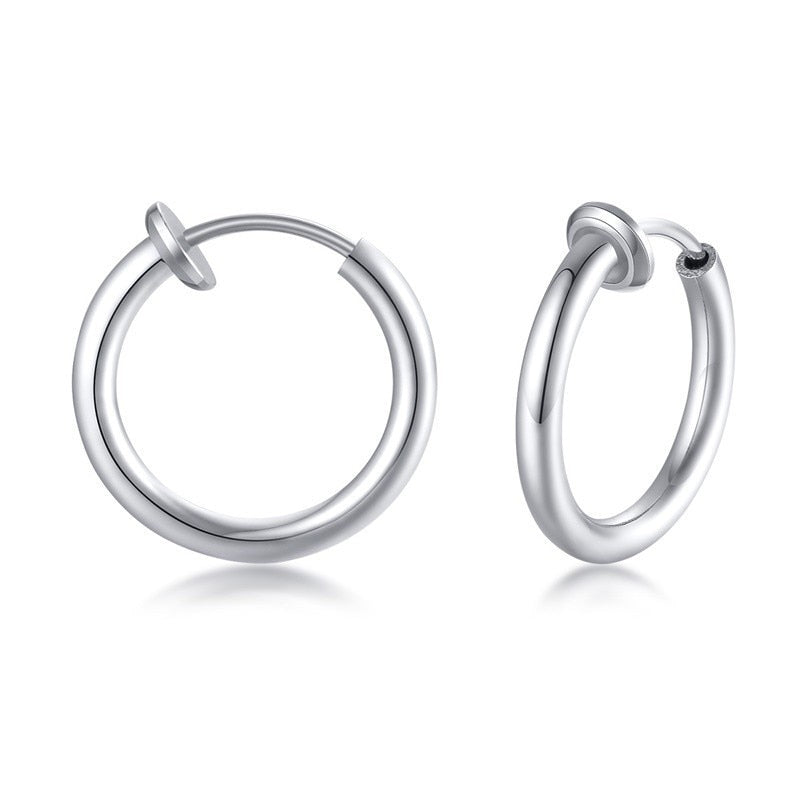 Aretes para mujeres y hombres Basic Hoop Earrings for Men Woman Unisex Jewelry High Polished Stainless Steel brinco arete Bijoux