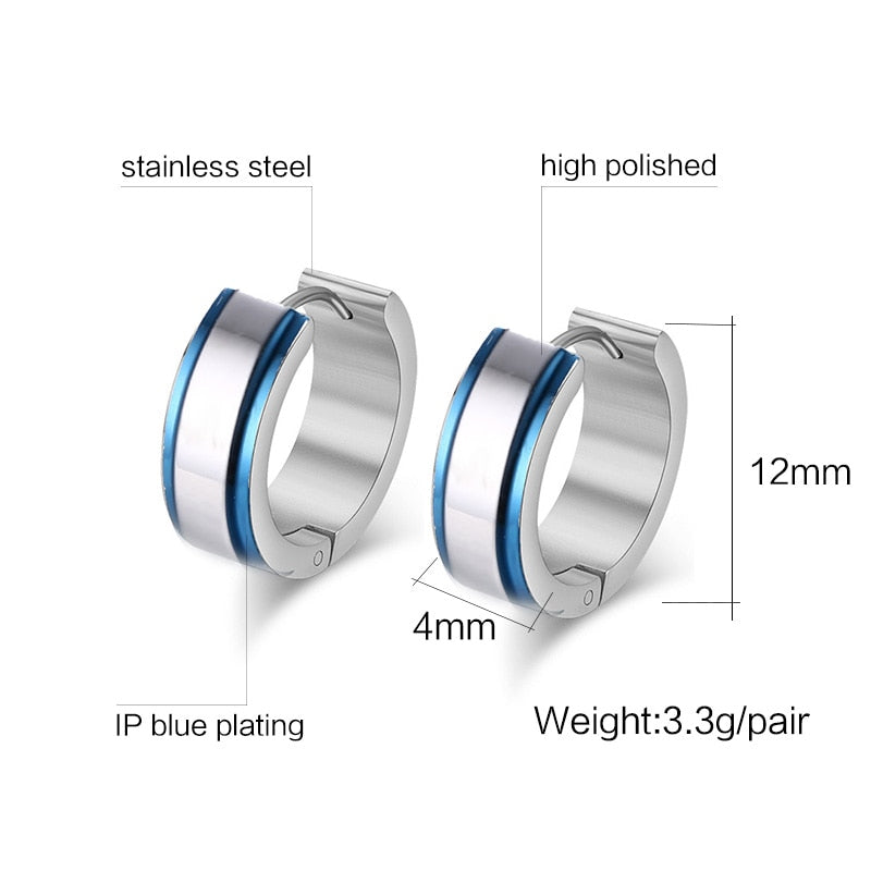 Aretes para mujeres y hombres Small Stainless Steel Hoop Earring Stainless Steel Earings for Women Men