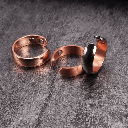 Anillo para Hombres o Mujeres Ring for Men or Women Magnetic Ring Mens Simple Adjustable Ringer Cuff Copper Rings