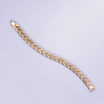 Men's Bracelet Pulsera para hombres Magnetic Bracelets for Women Men Arrow Gold-color Stainless Steel Health Energy Chain Link