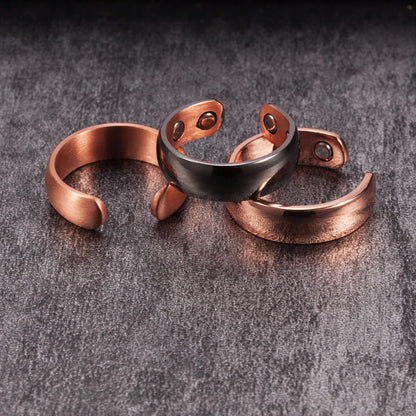 Anillo para Hombres o Mujeres Ring for Men or Women Magnetic Ring Mens Simple Adjustable Ringer Cuff Copper Rings