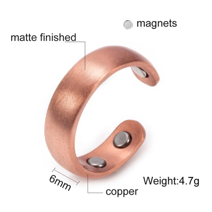 Anillo para Hombres o Mujeres Ring for Men or Women Magnetic Ring Mens Simple Adjustable Ringer Cuff Copper Rings