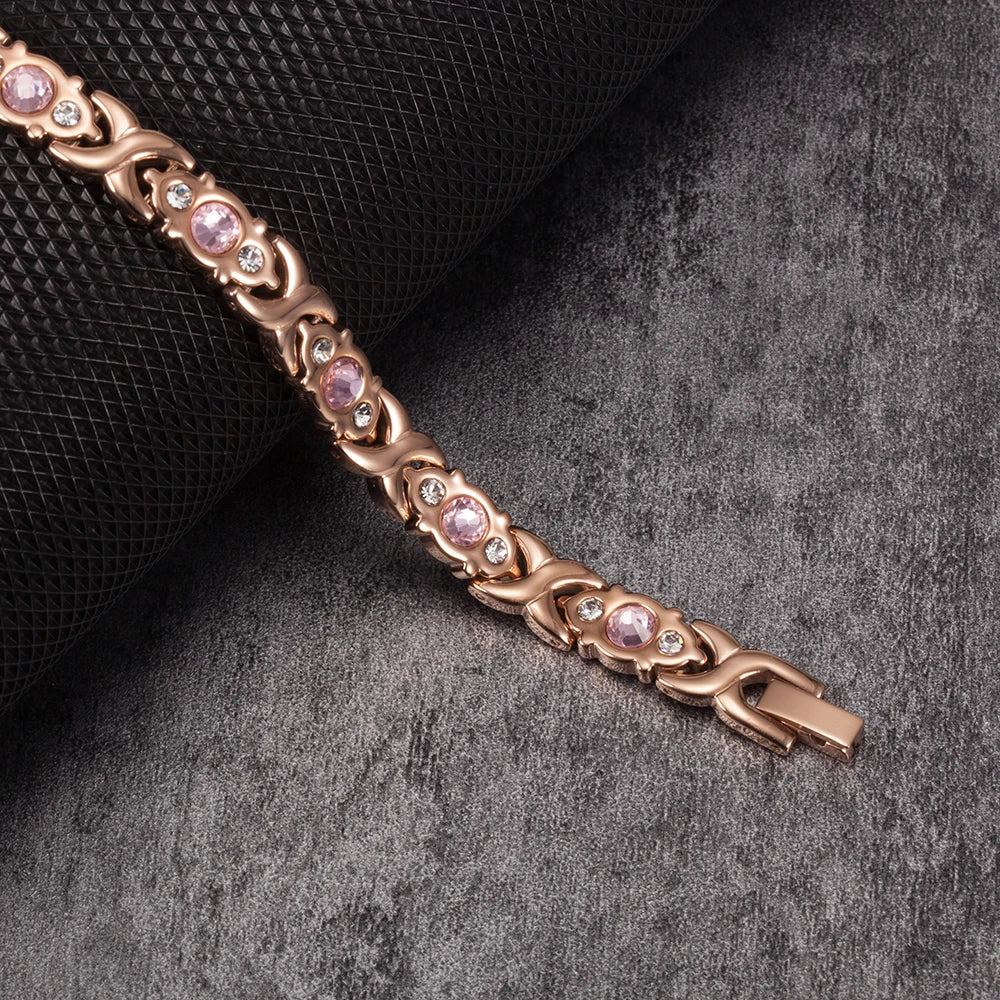 Women's Bracelet Pulsera para mujeres Energy Magnetic Bracelets for Women Health Bracelet Femme Stainless Steel Chain Link Bracelets