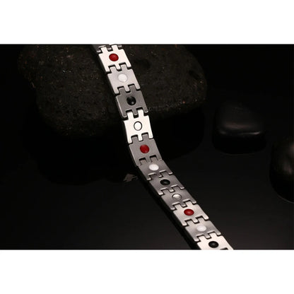 Men's Bracelet Pulsera para hombres Mens Chain Link Bracelet Stainless Steel Health Energy Magnetic Bracelets For Men
