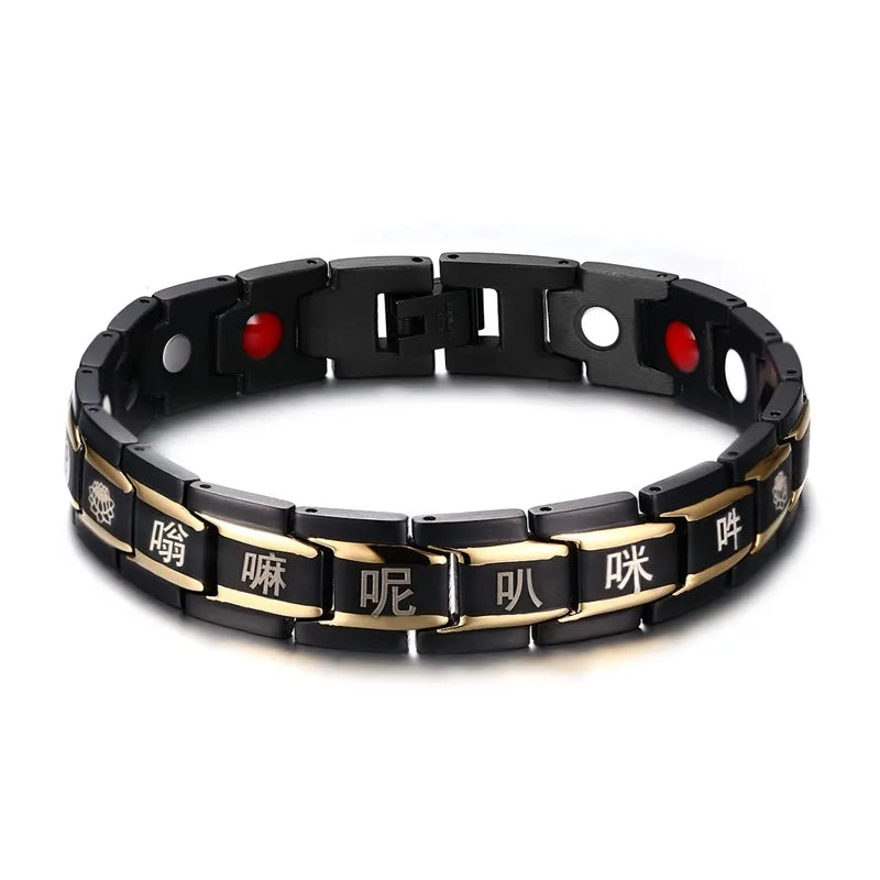 Men's Bracelet Pulsera para hombres Bracelet Male Chain Steel Magnetic Bracelet Benefits Wrist Band Magnetic Bracelets Men Women