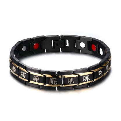 Men's Bracelet Pulsera para hombres Bracelet Male Chain Steel Magnetic Bracelet Benefits Wrist Band Magnetic Bracelets Men Women