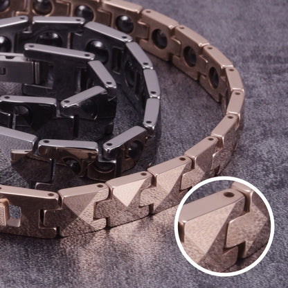 Men's Bracelet Pulsera para hombres Arrow Scratch-proof Tungsten Bracelet Men Magnetic Hematite Couple Tungsten Carbide Bracelets Benefits Rose Chain Link Bracelet