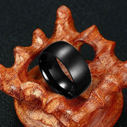 Anillo para Hombre o Mujer Titanium Rings Men 8mm Cool Black Jewelry Wedding Engagement Male