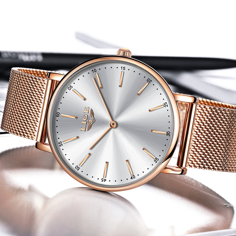 Reloj para Mujeres Rose Gold White Women Watch Casual Quartz Watches Ladies Female Wrist Watch Girl Clock Relogio Feminino