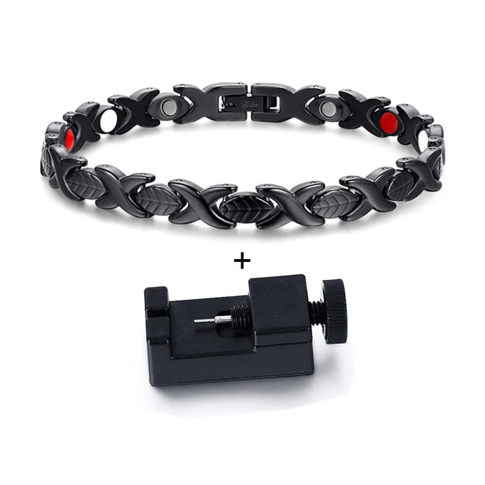 Women's Bracelet Pulsera para mujeres Steel Magnetic Bracelet Energy Stainless Steel Bracelet Women 7mm Magnetic Therapy