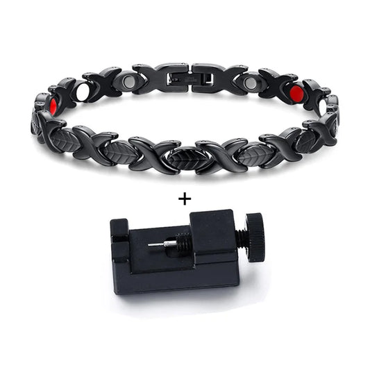Women's Bracelet Pulsera para mujeres Steel Magnetic Bracelet Energy Stainless Steel Bracelet Women 7mm Magnetic Therapy