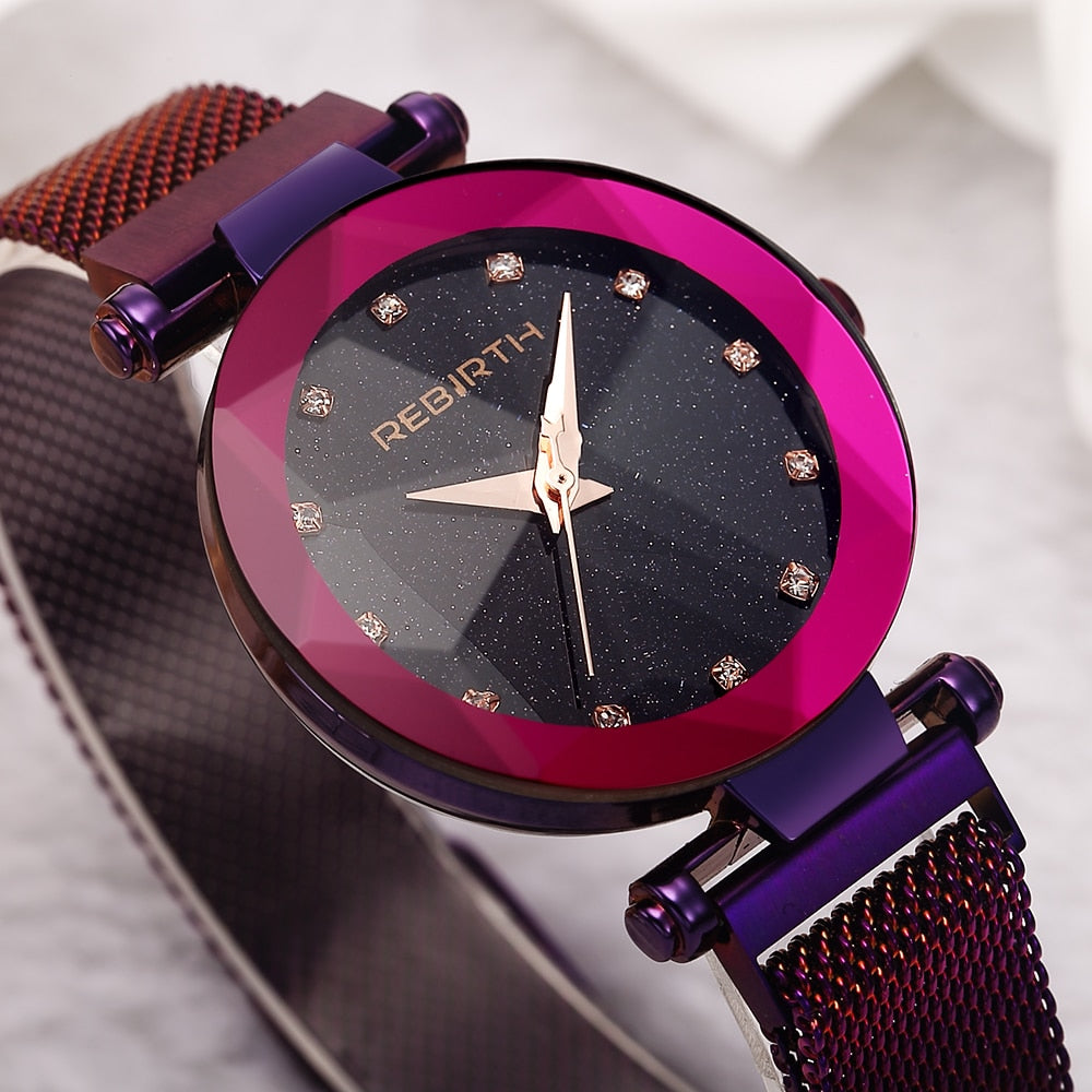 Reloj para Mujeres Women Watch Brand Luxury Quartz Watch Mesh Steel Wristwatch Fashion Ladies Watch Casual Female Clock Relojes Para Mujer