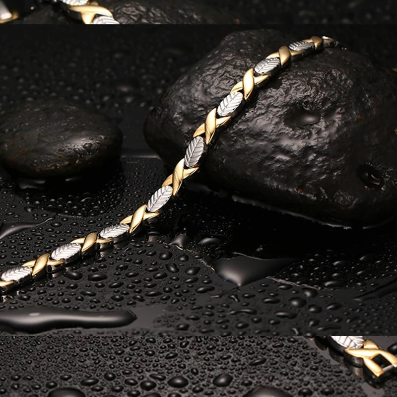 Women's Bracelet Pulsera para mujeres Steel Magnetic Bracelet Energy Stainless Steel Bracelet Women 7mm Magnetic Therapy