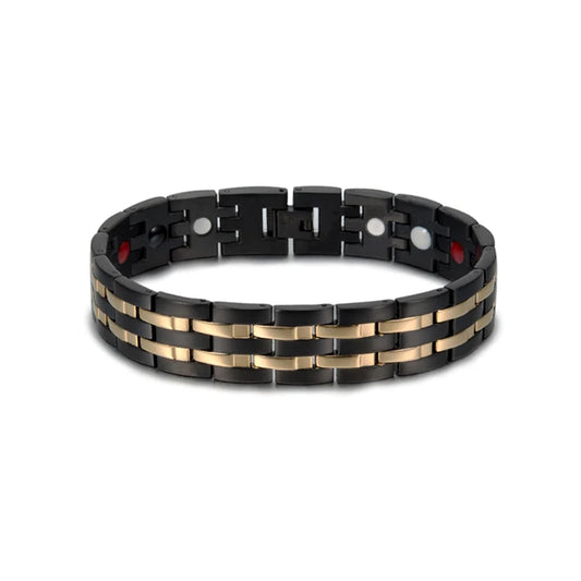 Men's Bracelet Pulsera para hombres Health Bracelets Mens Hand Chain Energy Magnetic 15mm Wide Stainless Steel Jewelry For Male