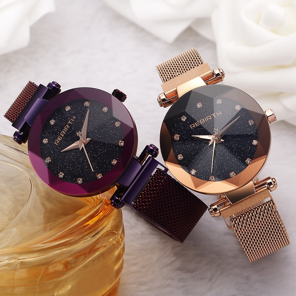 Reloj para Mujeres Women Watch Brand Luxury Quartz Watch Mesh Steel Wristwatch Fashion Ladies Watch Casual Female Clock Relojes Para Mujer