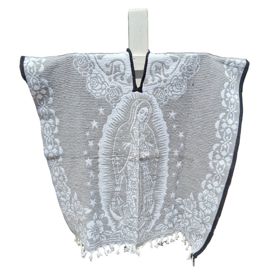 Jorongo Mexicano TM-LMGA010 Gaban Virgen de Guadalupe Mexican Poncho Front View