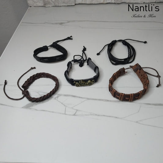Leather Bracelets for Men 5 Pieces Set BR-0002-5
