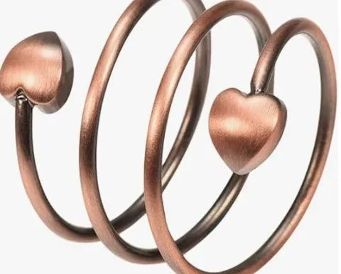 Anillo para Hombres o Mujeres Ring for Men or Women Pure Copper Magnetic Rings 3 Rows Finger Cuff Adjustable Jewelry Metal Resizable