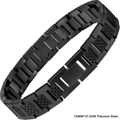 Bracelet for Men Pulsera para Hombres Titanium Steel Men's Bracelet Crocodile-Pattern Link Chain Premium Business Jewelry Gift