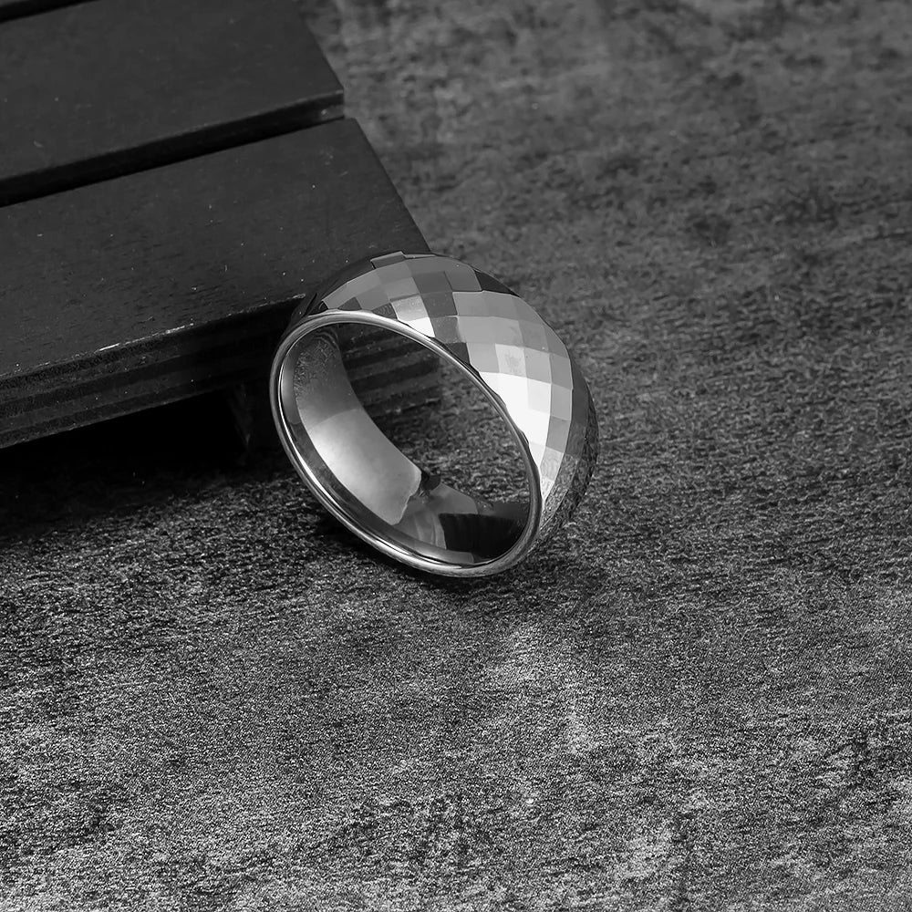 Anillo para Hombres o Mujeres Ring for Men or Women Anti-scratch Tungsten Carbide Rings 8mm Wide Finger Jewelry