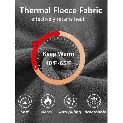 Chamarra para Hombres Mens Fleece Jacket Full Zip Tactical Hoodies Winter Coats Windproof Hoodies Warm Hunting Polar Fleece Outdoor Jackets Men