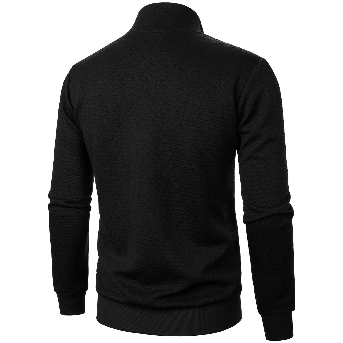 Sueter para hombres Spring Autumn Zipper Stand Collar Coat Men's Casual Jacquard Cardigan Sweatshirts Jackets for Men