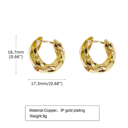 Aretes para mujeres Gold Color Irregular Hoop Earrings for Women, New Trendy Girls Ear Gifts for Party Jewelry