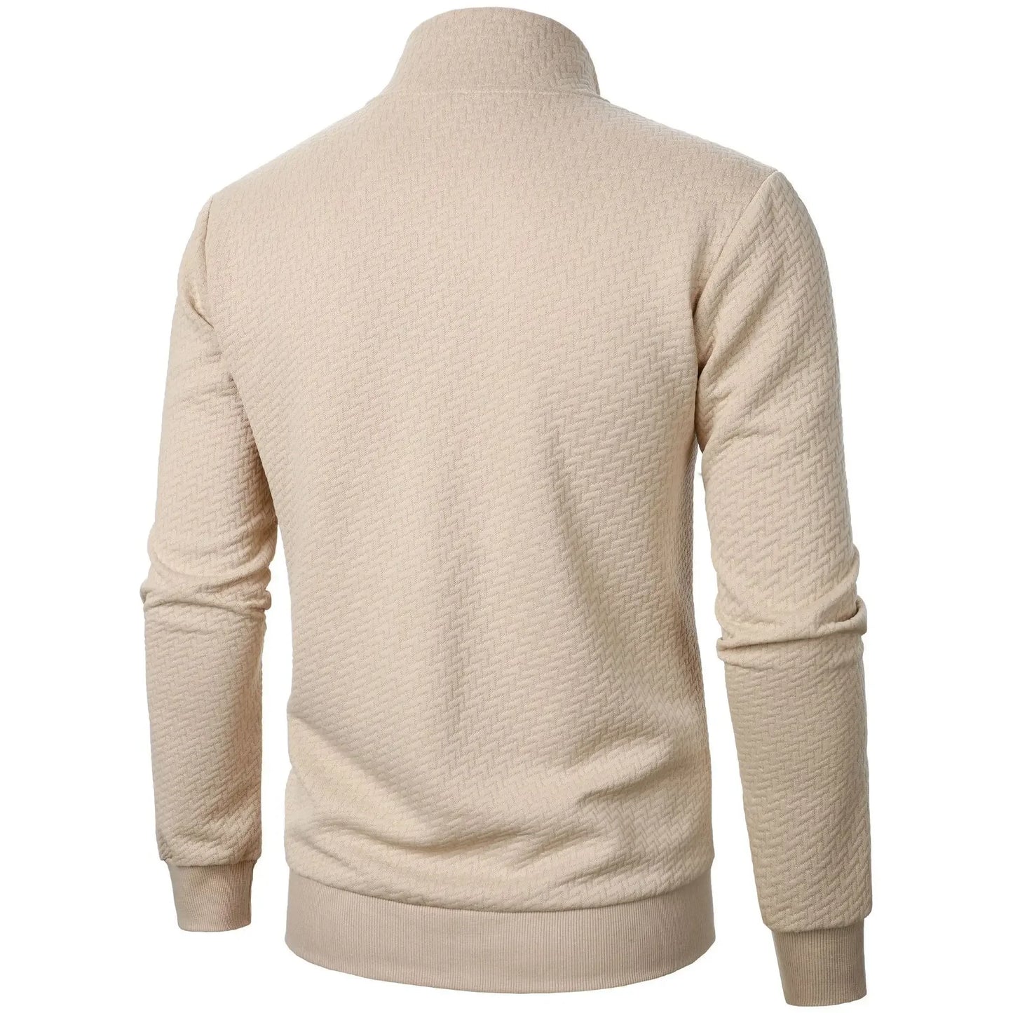 Sueter para hombres Spring Autumn Zipper Stand Collar Coat Men's Casual Jacquard Cardigan Sweatshirts Jackets for Men