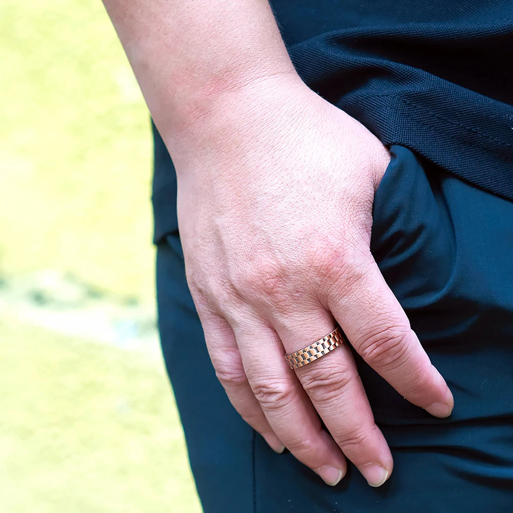 Anillo para Hombres o Mujeres Ring for Men or Women Copper Magnetic Rings 6mm Adjustable ring