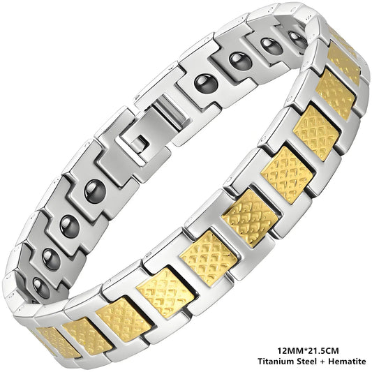 Bracelet for Men Pulsera para Hombres Titanium Steel Men's Bracelet Crocodile-Pattern Link Chain Premium Business Jewelry Gift