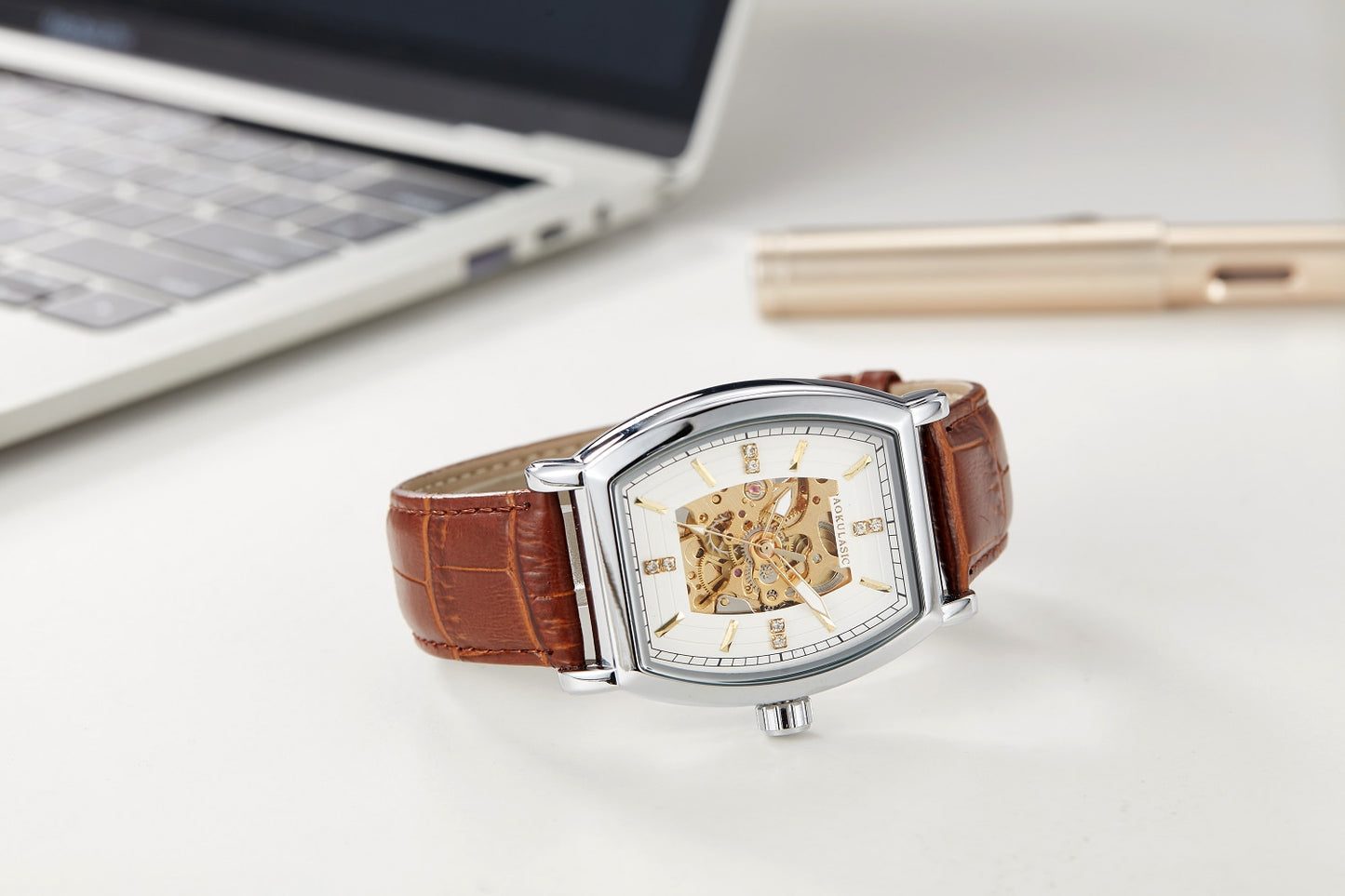 Reloj para Hombre Automatic Mechanical Wrist Watch Men's Watch Tourbillon Frame Wrist Watch Stainless Steel Case Men's Watch