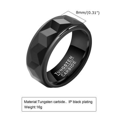 Anillo para Hombres o Mujeres Ring for Men or Women Tungsten Carbide Anti-scratch 8mm rings