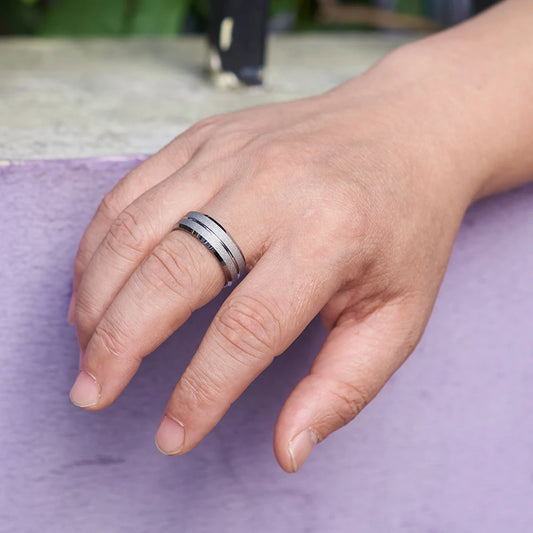 Anillo para Hombres o Mujeres Ring for Men or Women Anti-scratch Tungsten Carbide Ring 8mm Wide Rings
