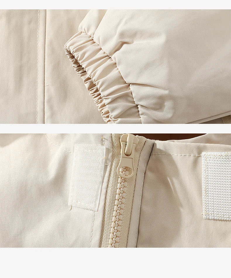 Chamarra para Hombres Men's Outdoor Jacket Casual Fashion Stylish Zipper Hooded Jackets Solid Color Simple Style Climbing Camping Outwear Autumn New