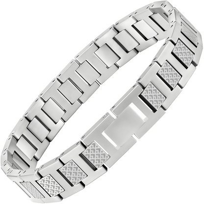 Bracelet for Men Pulsera para Hombres Titanium Steel Men's Bracelet Crocodile-Pattern Link Chain Premium Business Jewelry Gift