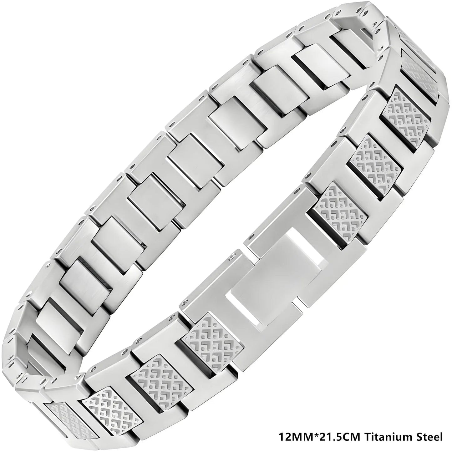 Bracelet for Men Pulsera para Hombres Titanium Steel Men's Bracelet Crocodile-Pattern Link Chain Premium Business Jewelry Gift
